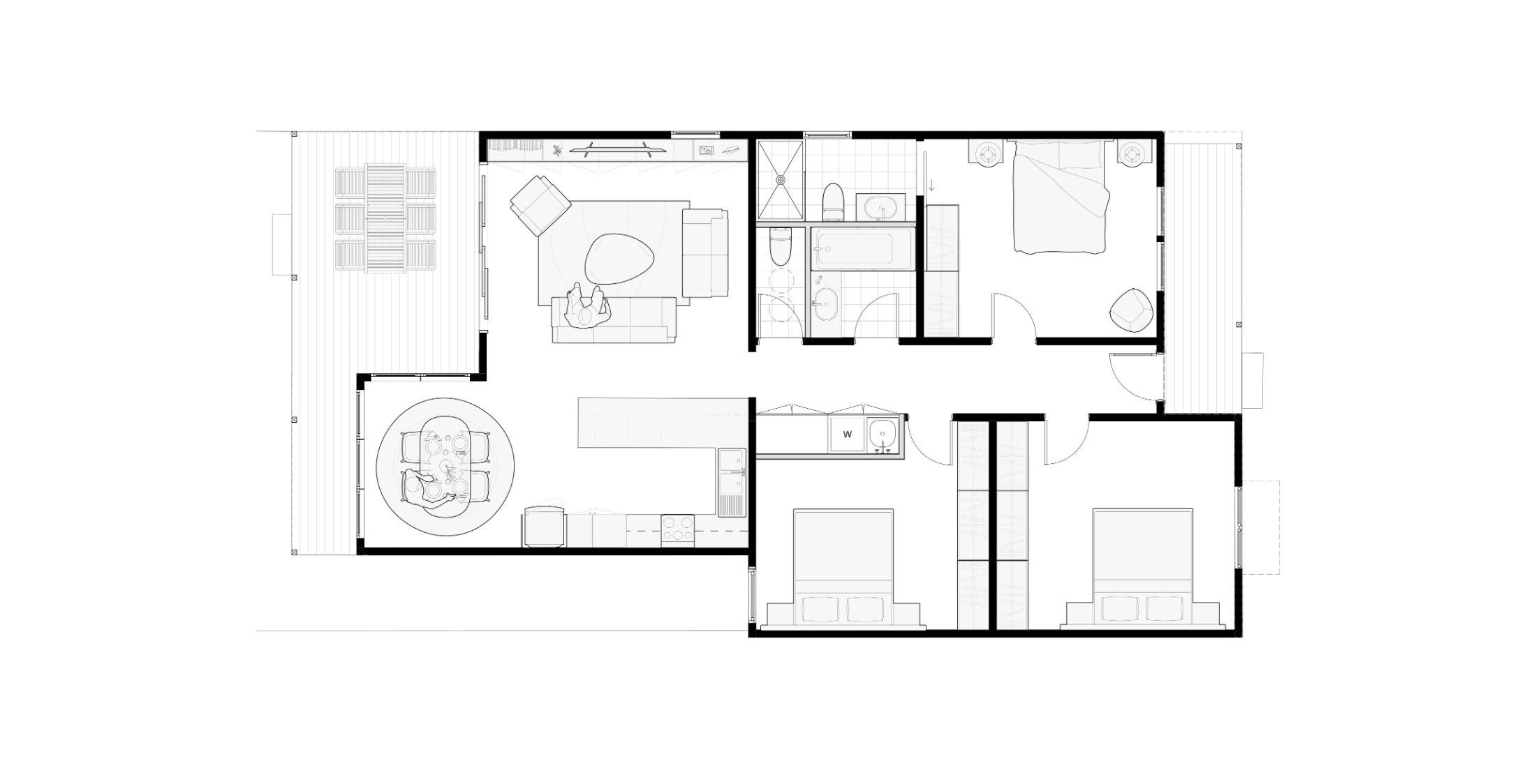 Proposed floor plan of the Newport heritage home